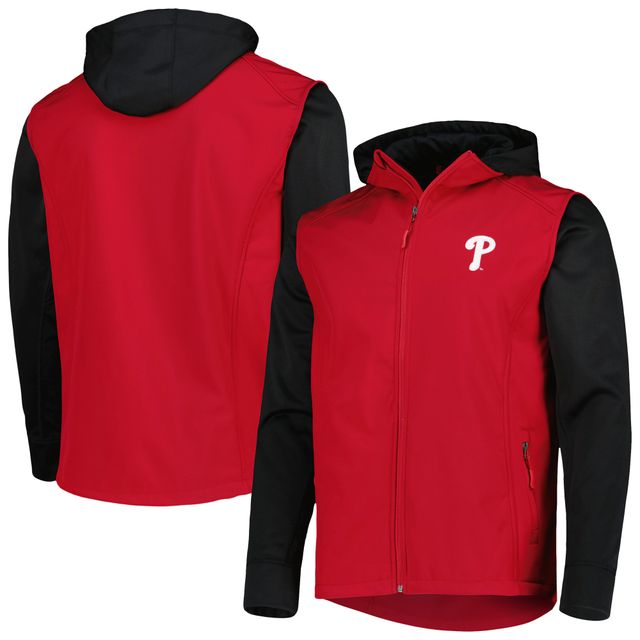 Blouson Dunbrooke rouge/noir des Phillies de Philadelphie entièrement zippé pour homme