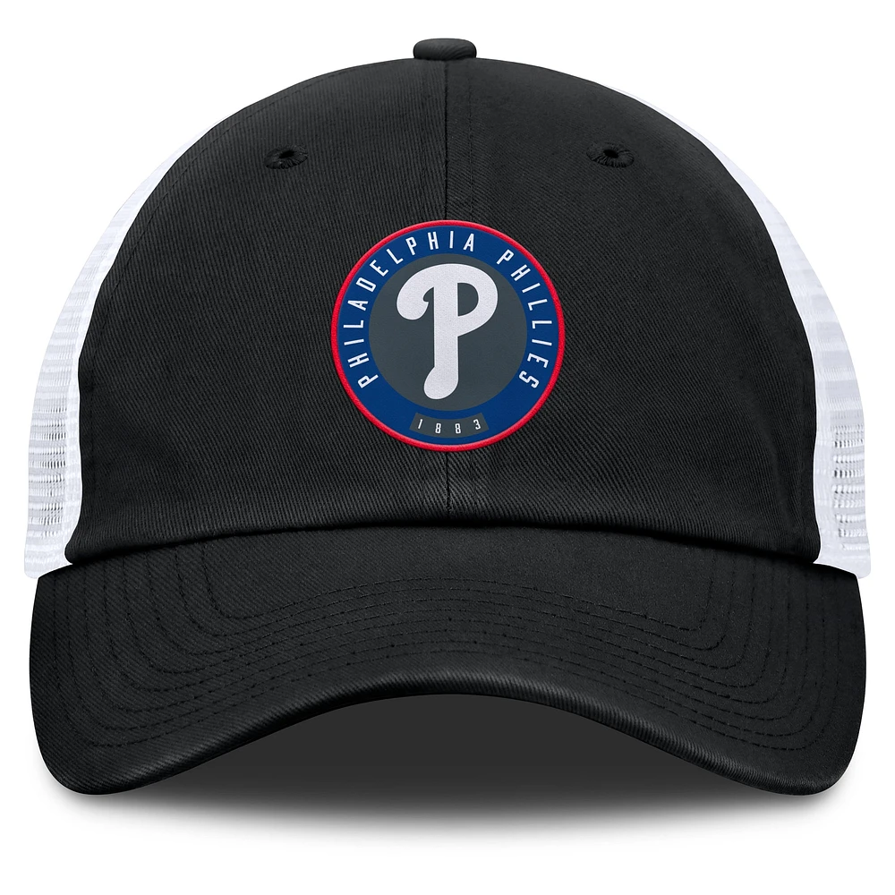 Men's Fanatics Black/White Philadelphia Phillies Averies Adjustable Hat