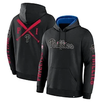 Men's Fanatics  Black Philadelphia Phillies Big City Legacy Fleece Pullover Hoodie