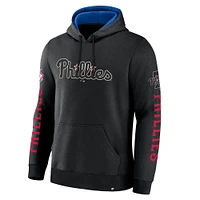 Men's Fanatics  Black Philadelphia Phillies Big City Legacy Fleece Pullover Hoodie