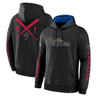 Men's Fanatics  Black Philadelphia Phillies Big City Legacy Fleece Pullover Hoodie