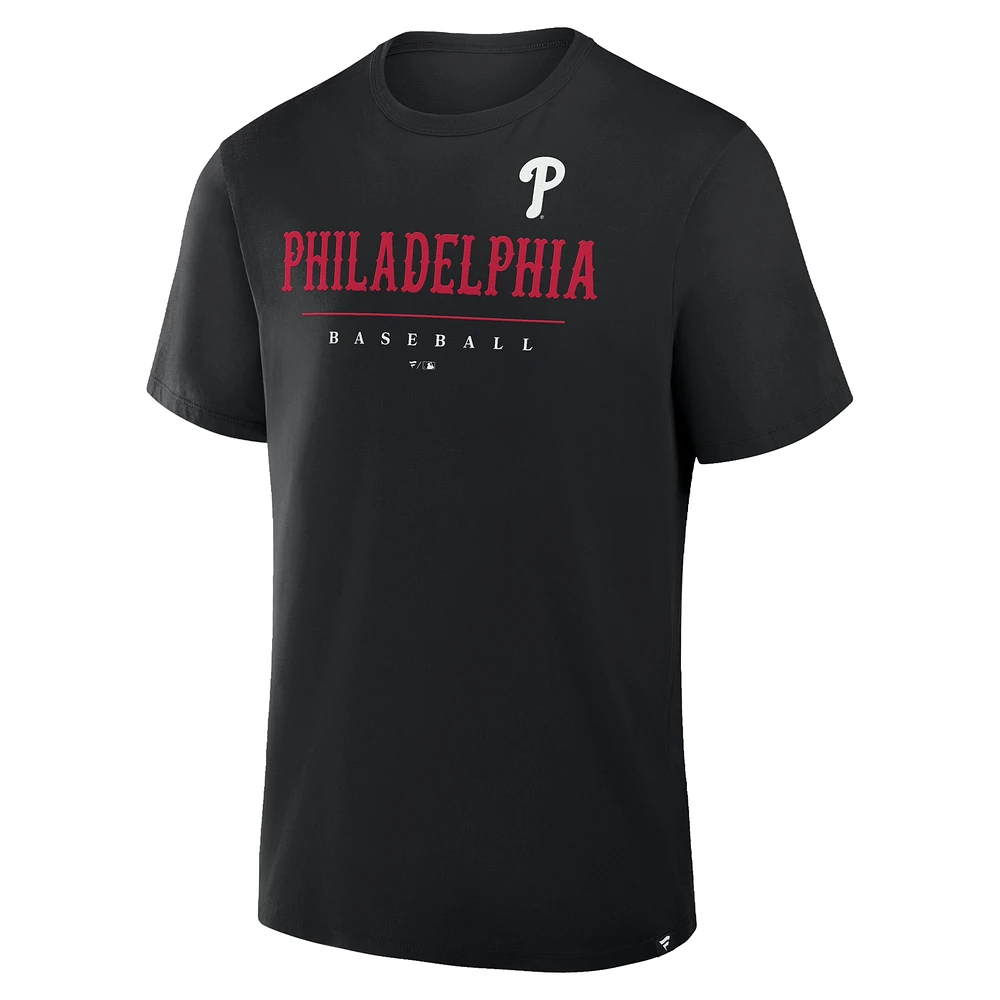 Men's Fanatics Black Philadelphia Phillies Color Pop Legacy Clubhouse T-Shirt