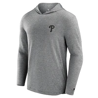 Men's Fanatics Black Philadelphia Phillies Front Office Tech Lightweight Hoodie T-Shirt