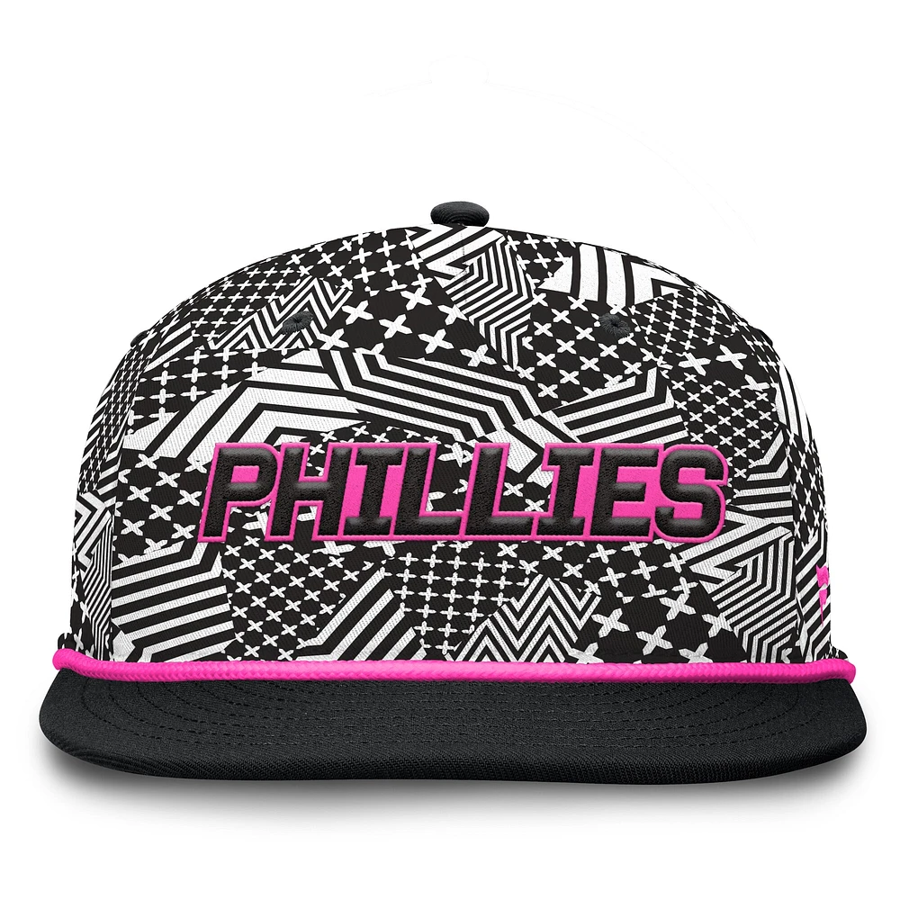 Men's Fanatics Black Philadelphia Phillies Let's Glow Moon Shot Snapback Hat
