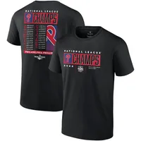 Philadelphia Phillies Fanatics Branded 2022 National League Champions  Roster T-Shirt - Black