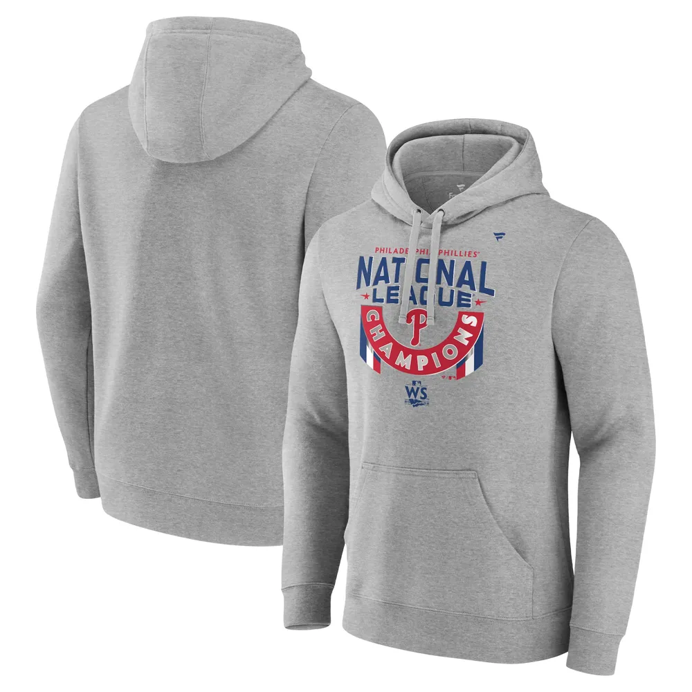 Men's Fanatics Branded Heather Gray Philadelphia Phillies 2022 National  League Champions Locker Room Pullover Hoodie