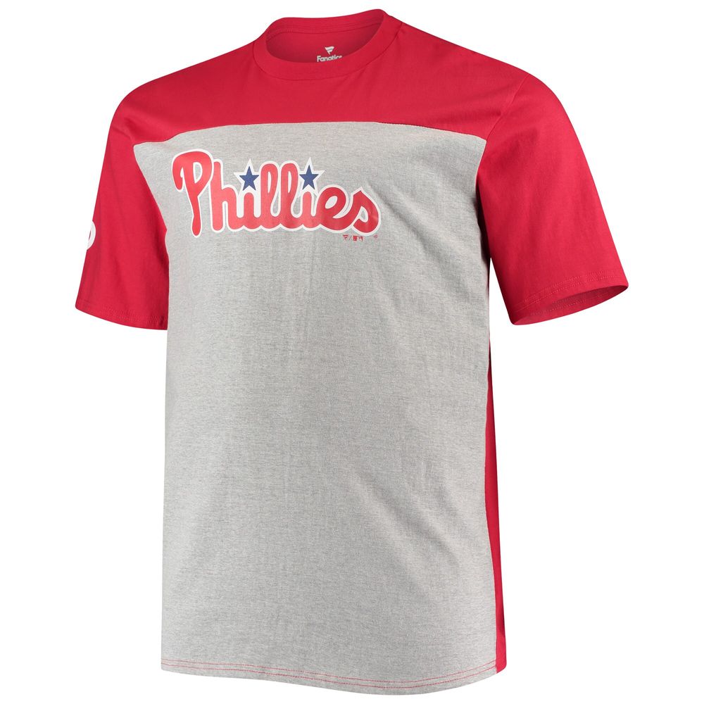 Men's White/Red Philadelphia Phillies Big & Tall Colorblock Full