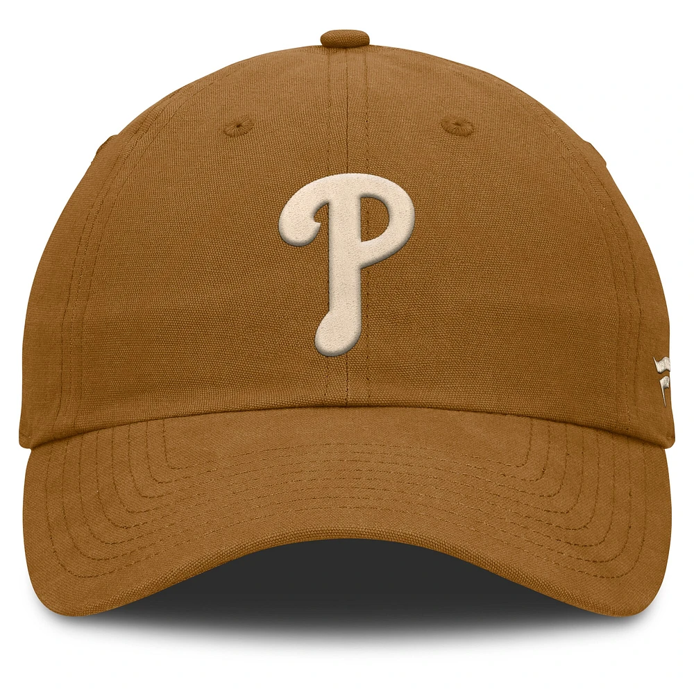 Men's Fanatics Brown Philadelphia Phillies Act Natural Chopper Adjustable Hat