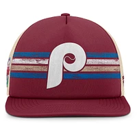 Men's Fanatics Burgundy/Natural Philadelphia Phillies Cooperstown Collection Powers Snapback Hat