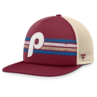 Men's Fanatics Burgundy/Natural Philadelphia Phillies Cooperstown Collection Powers Snapback Hat