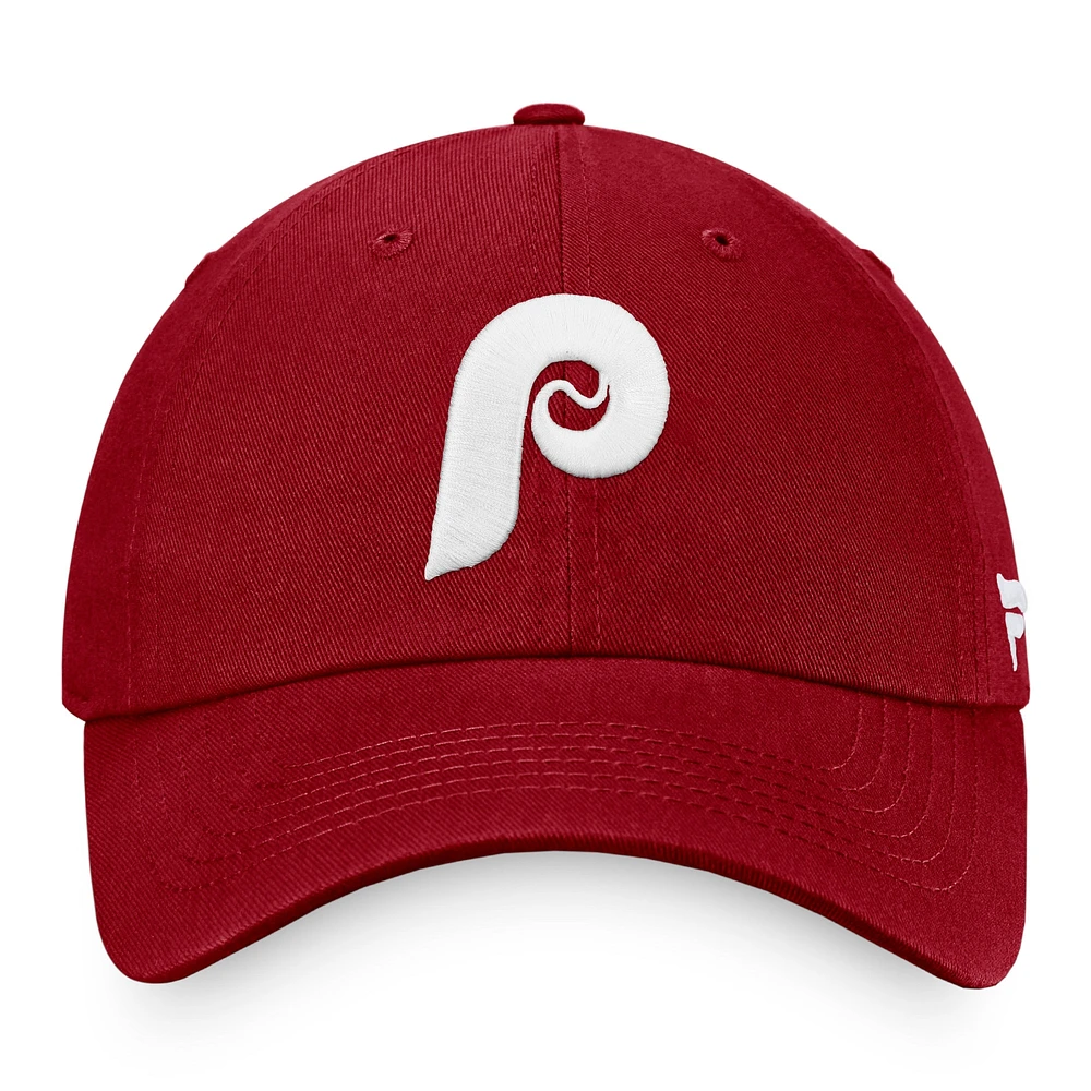 Casquette réglable Fanatics bordeaux Philadelphia Phillies Cooperstown Collection Core pour hommes