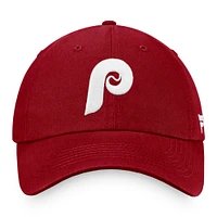 Casquette réglable Fanatics bordeaux Philadelphia Phillies Cooperstown Collection Core pour hommes
