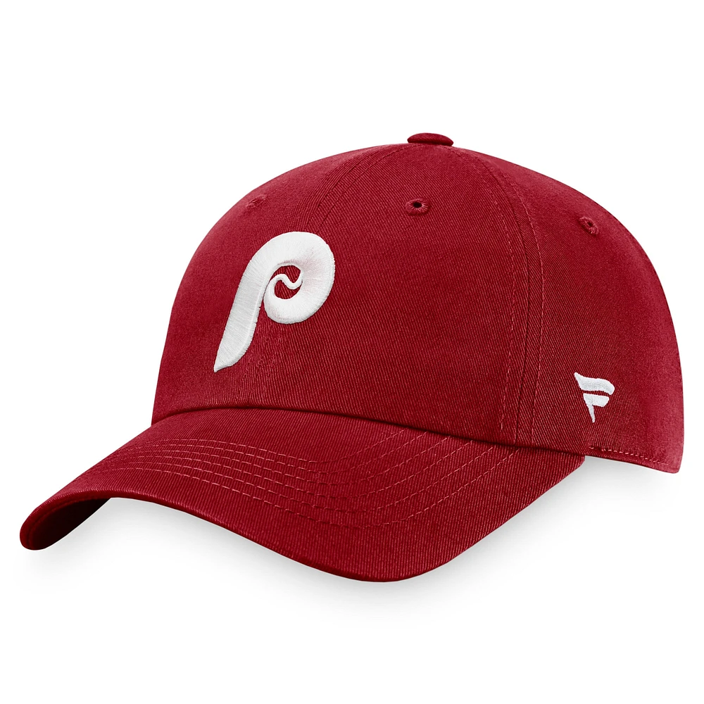 Casquette réglable Fanatics bordeaux Philadelphia Phillies Cooperstown Collection Core pour hommes