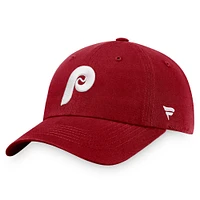 Casquette réglable Fanatics bordeaux Philadelphia Phillies Cooperstown Collection Core pour hommes