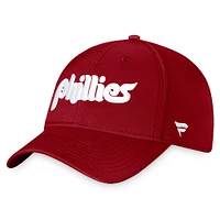 Casquette Fanatics bordeaux Philadelphia Phillies Cooperstown Core Flex pour hommes