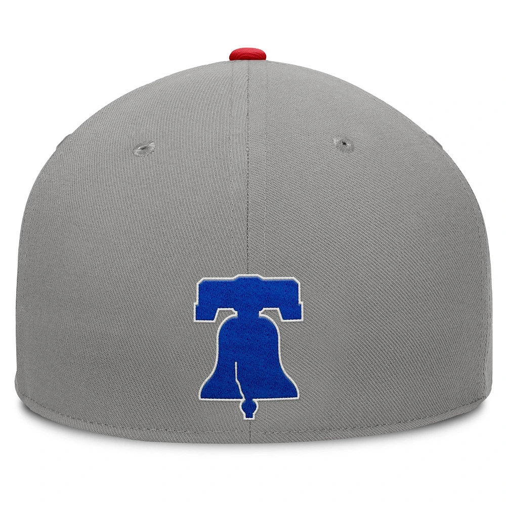 Men's Fanatics Gray/Red Philadelphia Phillies Clubhouse Dugout Fitted Hat
