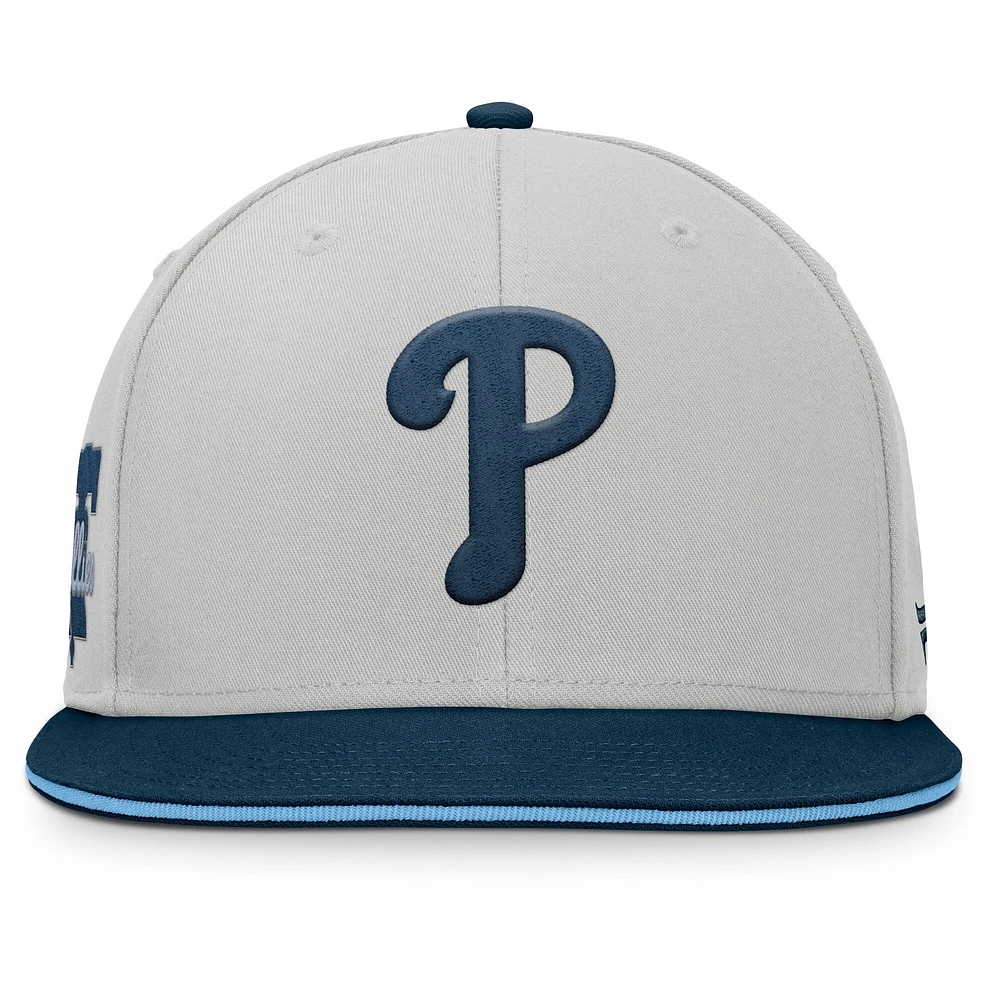 Men's Fanatics Gray Philadelphia Phillies Knuckleball Snapback Hat
