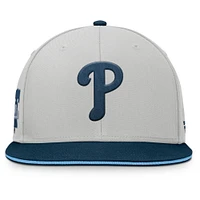Men's Fanatics Gray Philadelphia Phillies Knuckleball Snapback Hat