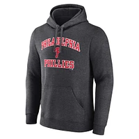 Men's Fanatics Heather Charcoal Philadelphia Phillies Heart & Soul Pullover Hoodie