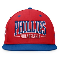 Men's Fanatics Red/Royal Philadelphia Phillies Fundamental Bold Snapback Hat