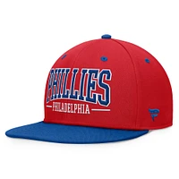 Casquette Snapback Fundamental Bold Fanatics Rouge/Royal Philadelphia Phillies pour hommes