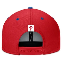 Casquette Snapback Fundamental Bold Fanatics Rouge/Royal Philadelphia Phillies pour hommes