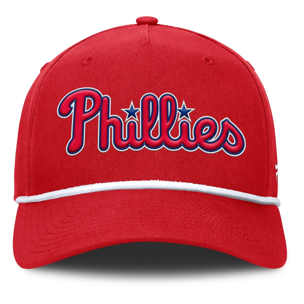 Men's Fanatics Red Philadelphia Phillies Clubhouse Foul Ball A-Frame Adjustable Hat