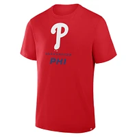 Men's Fanatics Red Philadelphia Phillies Clubhouse Legacy Side Swipe T-Shirt