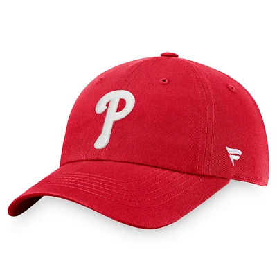 Casquette réglable Fanatics Red Philadelphia Phillies Core pour hommes