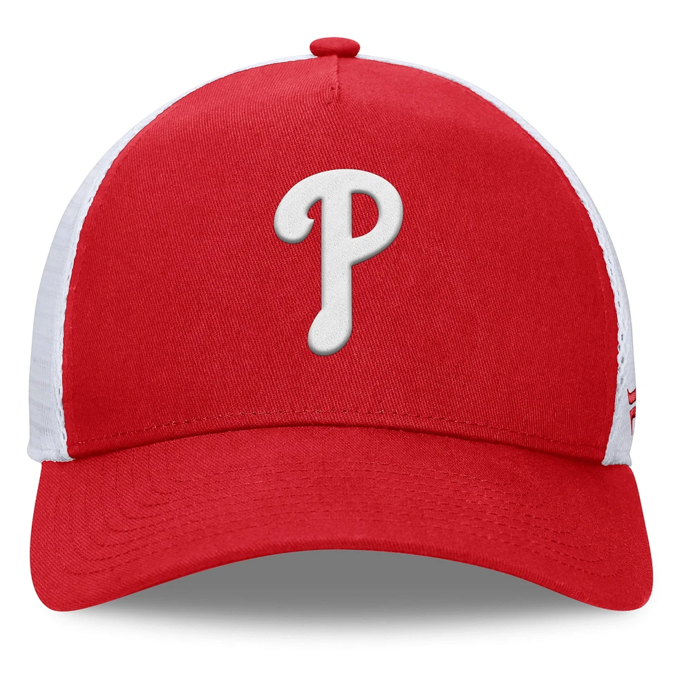 Men's Fanatics Red Philadelphia Phillies Fundamental A-Frame Adjustable Hat