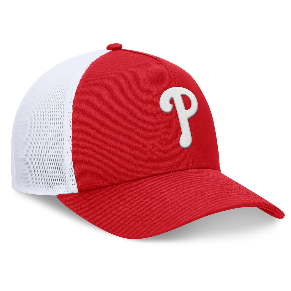 Men's Fanatics Red Philadelphia Phillies Fundamental A-Frame Adjustable Hat