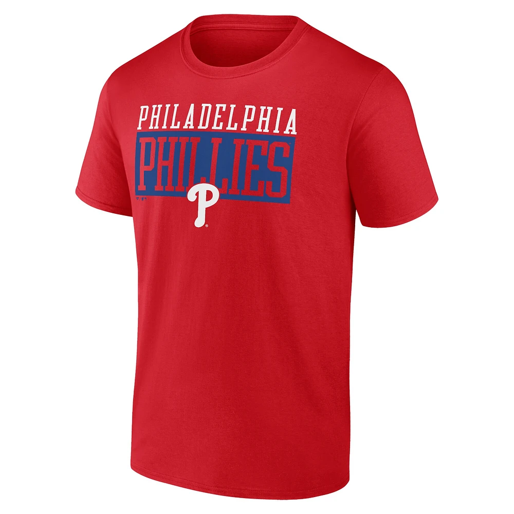 T-shirt rouge Hard To Beat des Phillies de Philadelphie Fanatics pour hommes