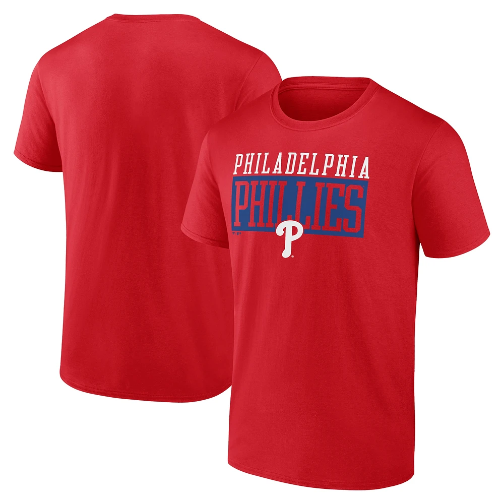 T-shirt rouge Hard To Beat des Phillies de Philadelphie Fanatics pour hommes