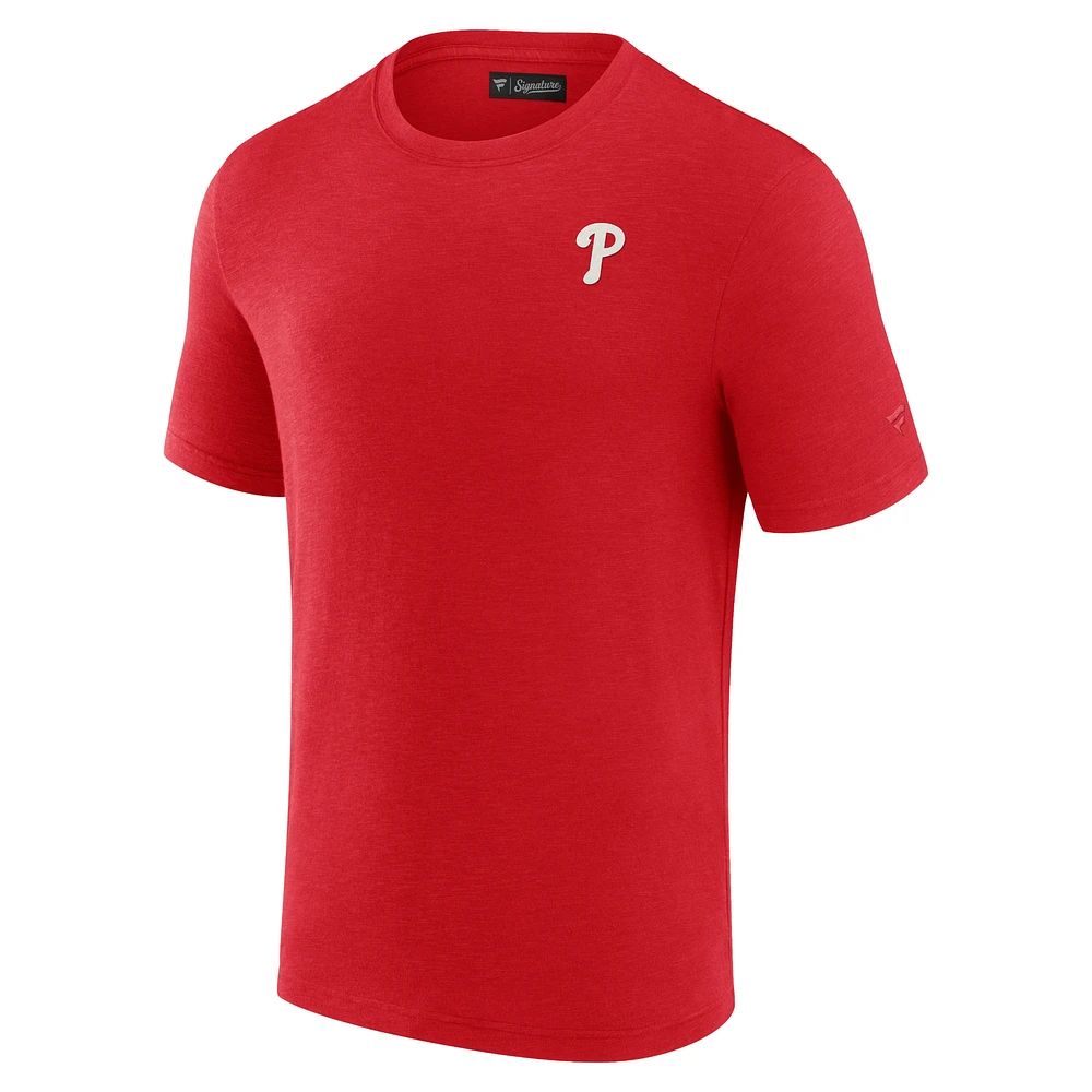 T-shirt rouge à manches courtes en modal fanatiques des Phillies de Philadelphie pour hommes