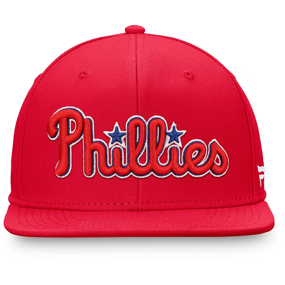 Men's Fanatics Red Philadelphia Phillies Team Core Fitted Hat