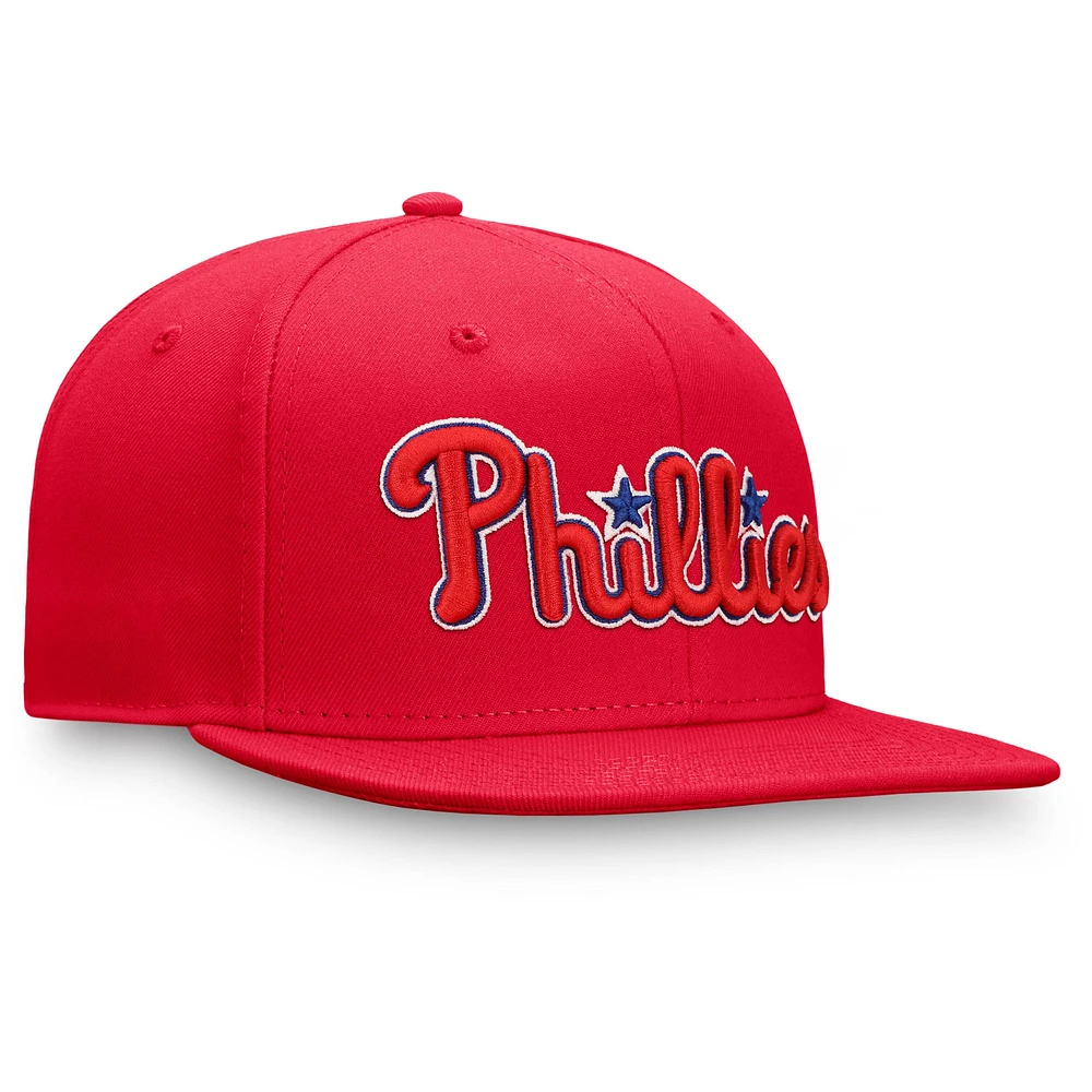 Men's Fanatics Red Philadelphia Phillies Team Core Fitted Hat