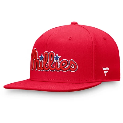 Men's Fanatics Red Philadelphia Phillies Team Core Fitted Hat
