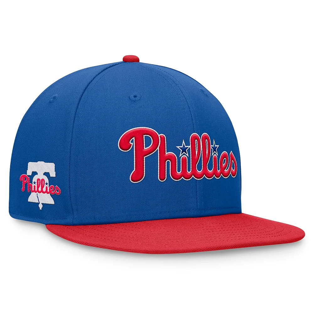 Casquette ajustée bicolore fondamentale Fanatics Royal Philadelphia Phillies pour hommes