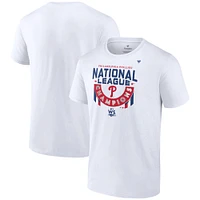 T-shirt blanc Fanatics pour hommes des Phillies de Philadelphie 2022 Champions la Ligue nationale Vestiaire Big & Tall