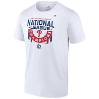 T-shirt blanc Fanatics pour hommes des Phillies de Philadelphie 2022 Champions la Ligue nationale Vestiaire Big & Tall