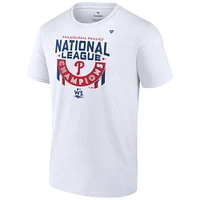 Fanatics pour hommes, champions de la Ligue nationale 2022 des Phillies Philadelphie, blanc - T-shirt vestiaires