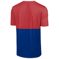 T-shirt FOCO rouge/bleu royal pour homme avec grand logo de la mascotte des Philadelphia Phillies