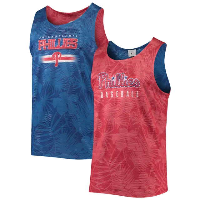 Men's Majestic Threads Royal Philadelphia Phillies Softhand Muscle Tank Top