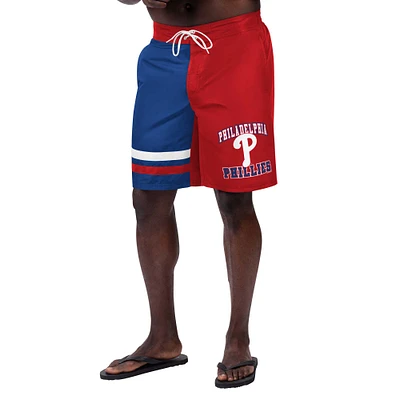 Maillot de bain G-III Sports by Carl Banks pour hommes, rouge, ancre des Phillies Philadelphie