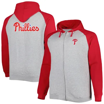 Youth Heathered Gray Philadelphia Phillies Wordmark Full-Zip Hoodie