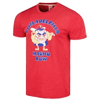 T-shirt triple mélange Homage Red Philadelphia Phillies Doodle Collection Macho Row pour hommes