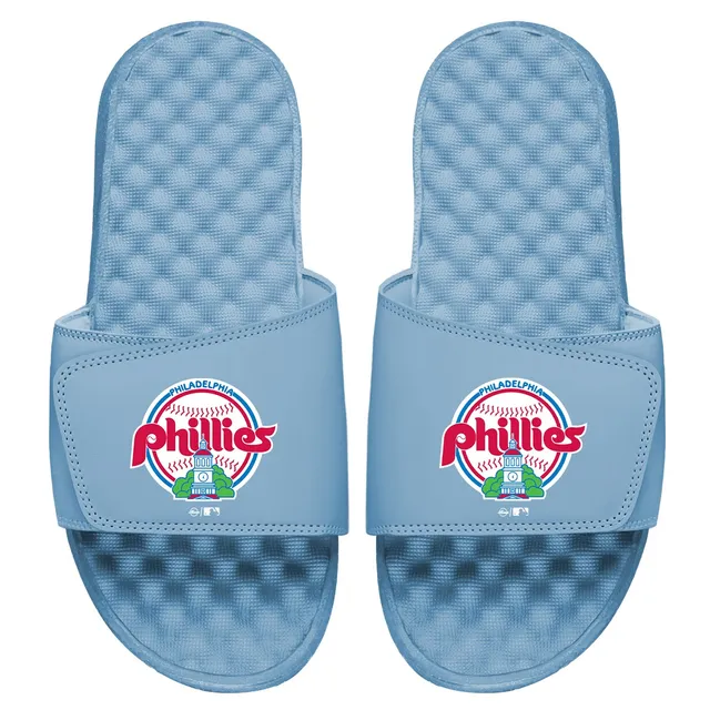 Montreal Expos ISlide Cooperstown Pinstripe Logo Slide Sandals - White