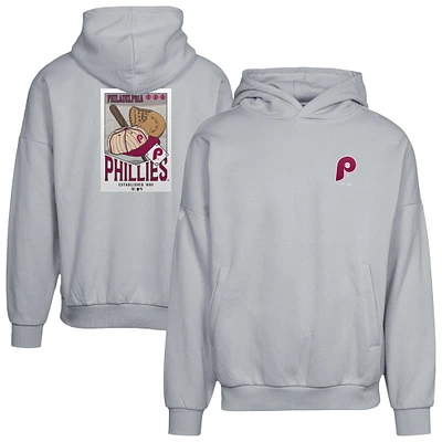 Sweat à capuche gris Philadelphia Phillies Contact Pro Card pour homme de Levelwear