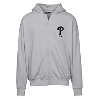 Men's Levelwear  Gray Philadelphia Phillies Oversized Uphill Digital Camo Full-Zip Hoodie