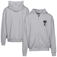 Men's Levelwear  Gray Philadelphia Phillies Oversized Uphill Digital Camo Full-Zip Hoodie